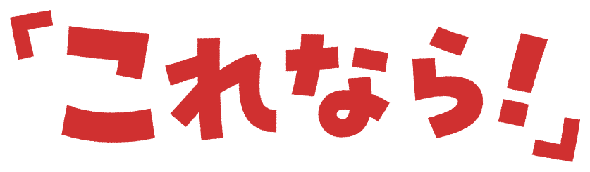 「これなら！」
